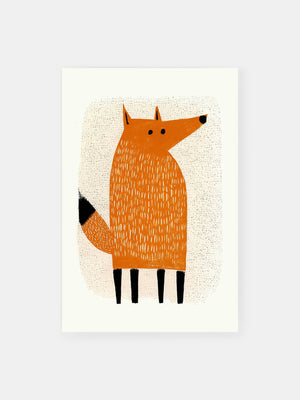 Playful Orange Fox Poster