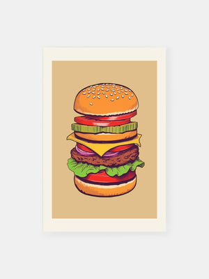 Pop Art Burger Poster