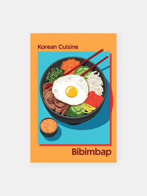 Pop Art Korean Bibimbap Poster