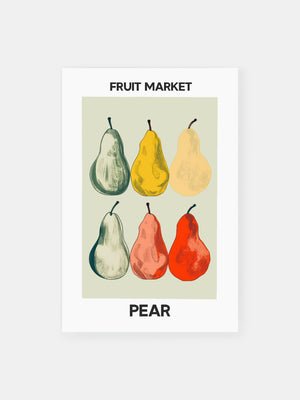 Pop Art Pears Fruit Market Poster