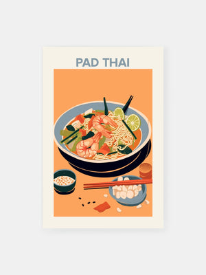 Prawn Pad Thai Dish Poster