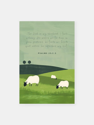 Psalm 23 Bible Verse Poster