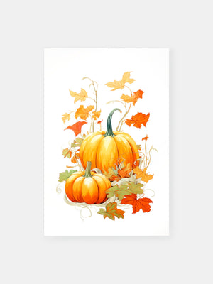 Pumpkin Fall Harvest Poster