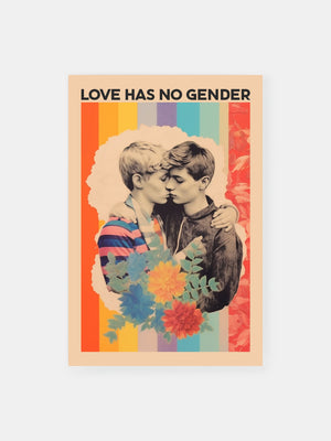 Queer Couple Kissing Poster