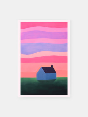 Rainbow Horizon Cottage Poster