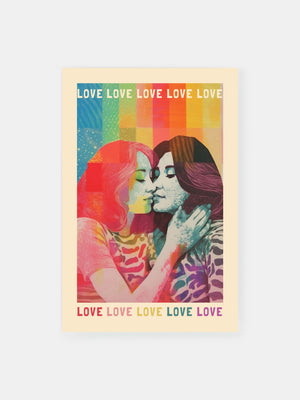 Rainbow Love Couple Poster