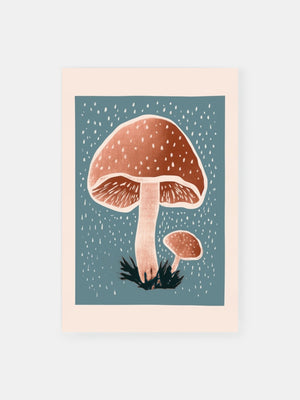 Rainy Fungi Poster