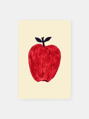 Red Watercolour Apple Poster