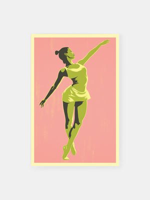 Retro Ballerina Dancer Poster