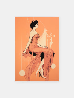 Retro Glamour Lady Poster