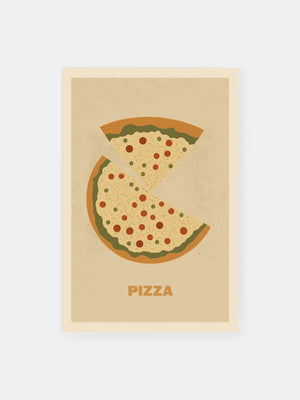 Retro Pizza Love Poster
