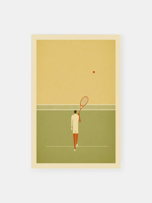 Retro Tennis Court Poster
