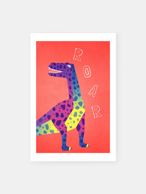 Roaring T-Rex Dinosaur Poster