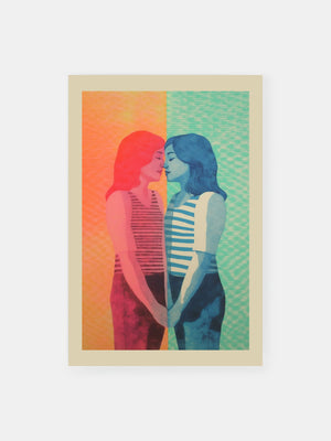 Romantic Lesbian Couple Poster