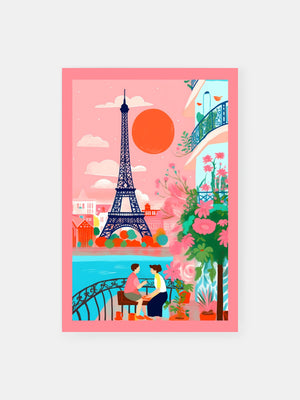 Romantic Parisian Lunch Poster