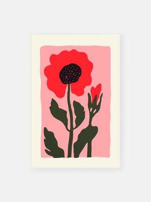 Romantic Poppy Bloom Poster