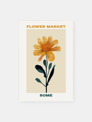Rome Flower Market Poster