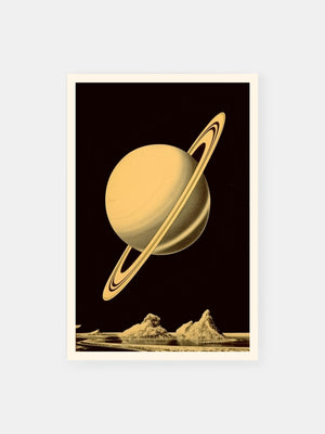 Saturn Silhouette Poster