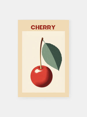Single Mid-Century Cherry Poster