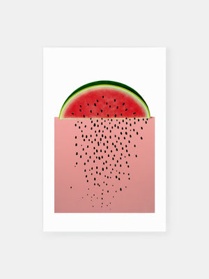 Sliced Melon Dots Poster