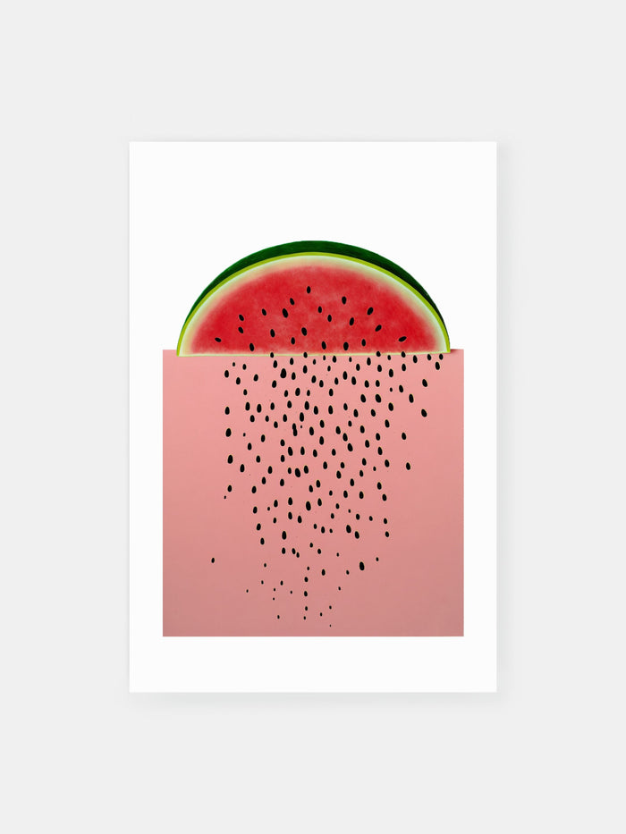Sliced Melon Dots Poster