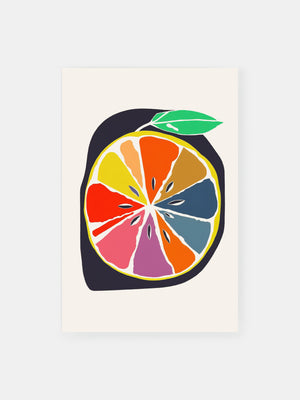 Sliced Rainbow Citrus Poster
