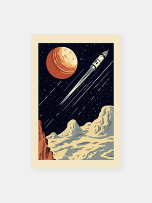 Space Rocket Voyage Poster