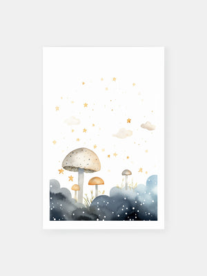 Starry Mushroom Constellation Poster
