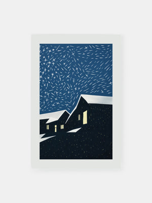 Starry Winter Night Poster