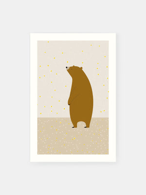 Stellar Gaze Bear Poster