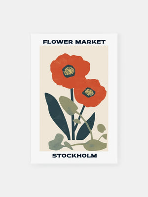 Stockholm Flower Market Poster
