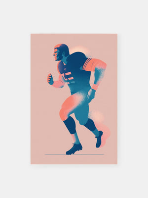 Strong Athlete Sprinting Poster
