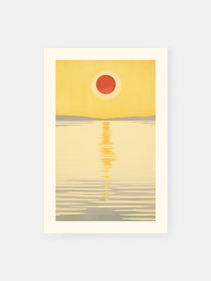 Sunset Seascape Reflection Poster