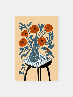 Table Poppy Blossoms Poster