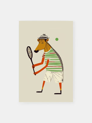 Tennis Horse Poster