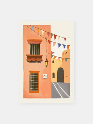 Terracotta Town House Poster