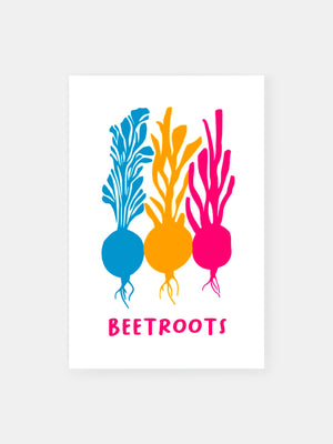 Three Colorful Beetroots Poster