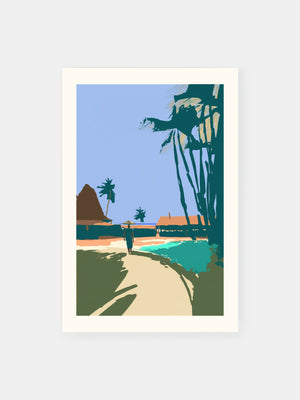 Tropical Charming Beachwalk Poster