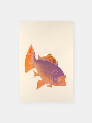 Tropical Orange Fish Poster