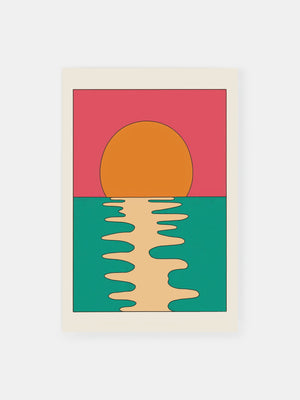 Tropical Sunlight Geometry Poster