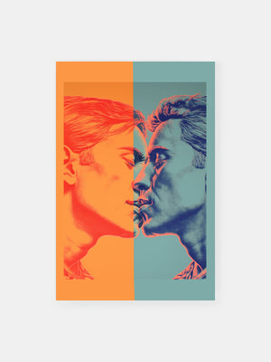 Two Men Kissing Poster