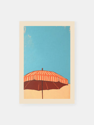 Umbrella Beach Horizon Poster