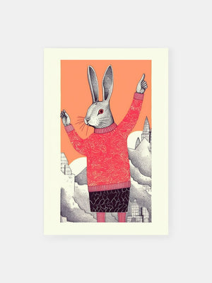 Urban Knitwear Rabbit Poster