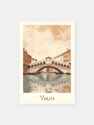 Venice Canal Vintage Travel Poster