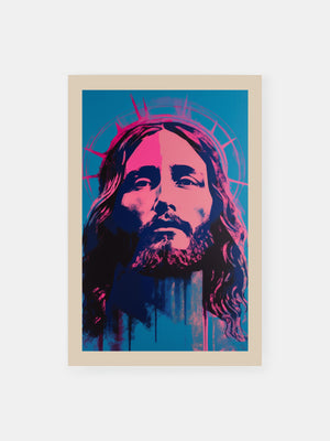 Vibrant Jesus Portrait Poster