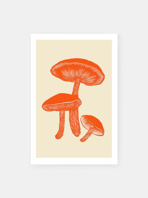 Vibrant Mushroom Poster