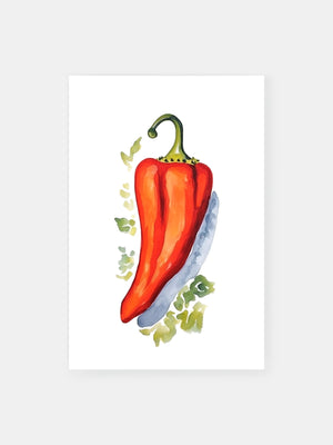 Vibrant Pepper Illustration Poster