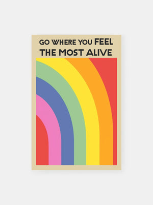 Vibrant Rainbow Voyage Poster
