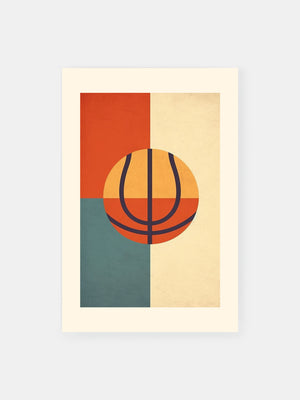 Vintage Abstract Basketball Poster