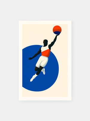 Vintage Basketball Player Poster